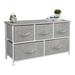 Ebern Designs Bayly 5 Drawer 39.5" W Dresser Wood in Gray/Brown | 24.62 H x 39.5 W x 11.87 D in | Wayfair 3FEFA0BDCC254E0BB4CCA6898F54522B