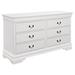 Alcott Hill® Daleyza 6 Drawer Wood Dresser Wood in Brown/White | 34 H x 61 W x 18 D in | Wayfair 6528946C23514153B4F8FEC0DE47E333