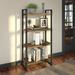 17 Stories Rauli 60" H x 30.15" W Etagere Bookcase Wood in Black/Brown | 60 H x 30.15 W x 13.3 D in | Wayfair 174C199AA29F4A0288C2A200F0F4E803