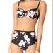 Kate Spade Swim | Nwt Kate Spade Two Piece Floral Swimsuit | Color: Black | Size: 4