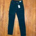 J. Crew Jeans | J. Crew 9” High-Rise Toothpick Corduroy Jeans | Color: Green | Size: 25