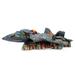 Fighter Jet Wreck Aquatic Decor, Large, Grey / Multi-Color