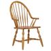 Sunset Trading Oak Selections Windsor Dining Chair with Arms | Light Oak Armchair - Sunset Trading DLU-C30A-LO