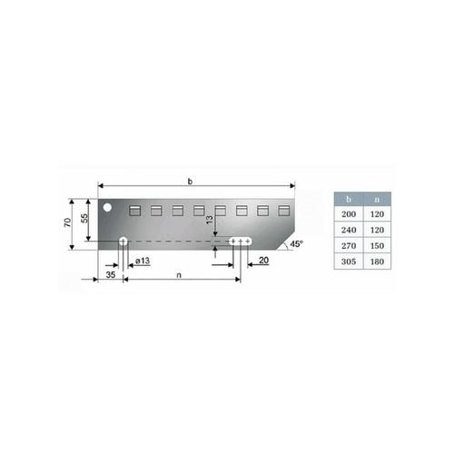 Einpress Treppenstufe ep, 700×240 mm, verzinkt