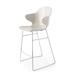 Calligaris Saint Tropez Ergonomic Stool w/ Shell & Metal Frame Plastic/Acrylic/Metal in Pink | 39.38 H x 22.5 W x 19.38 D in | Wayfair