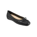 Wide Width Women's Gillian Flats by Trotters in Black (Size 11 W)