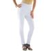 Plus Size Women's Skinny-Leg Comfort Stretch Jean by Denim 24/7 in White Denim (Size 14 W) Elastic Waist Jegging