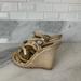 Michael Kors Shoes | Michael Kors Gold Espadrille Wedge Sandal | Color: Gold/Tan | Size: 8.5