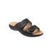 Wide Width Women's Ruthie Sandals by Trotters in Black (Size 9 W)