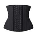 SHAPERX Women's Waist Trainer Latex Slimming Waist Cincher Tummy Control Body Shaper Steel Boned Underbust Corsets, UK-SZ11300-Black-XS