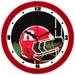 Rutgers Scarlet Knights 11.5'' Suntime Premium Glass Face Football Helmet Wall Clock