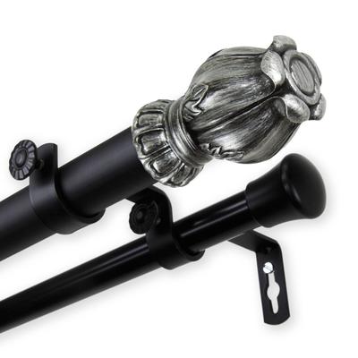 InStyleDesign Majesty 1 inch Diameter Adjustable Double Curtain Rod