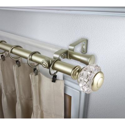 InStyleDesign Adeline 1 inch Diameter Adjustable Double Curtain Rod
