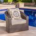 Darius Outdoor Wicker Aluminum Swivel Chair by Christopher Knight Home