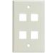 Digiwave Keystone Wall Plate (4 Slots) - White - One Size