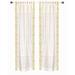 White Hand Crafted Grommet Top Sheer Sari Curtain Panel -Piece