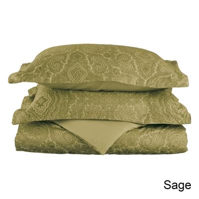 Superior Italian Paisley Cotton Blend 3 Piece Thread Count 600TC Duvet Cover Set with Pillow Shams