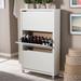 Baxton Studio Simms 3-tier White Wood Modern Shoe Cabinet