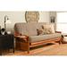 Copper Grove Dixie Honey Oak Full-size Futon Set with Suede Mattress