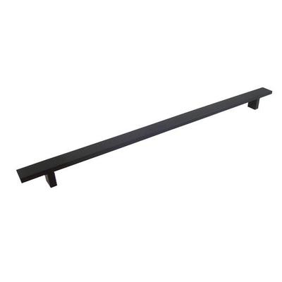 Contemporary 16-inch Matte Black Rectangular Cabinet Bar Pull Handles (Case of 25)
