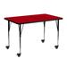 Mobile 24''W x 48''L Thermal Laminate Activity Table - Adjustable Legs