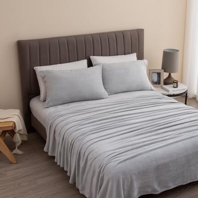 Great Bay Home Extra Soft Cozy Velvet Plush Solid Bed Sheet Set