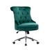 Porthos Home Itzel Velvet Desk Chair With Swivel, Wingback Design