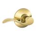 Schlage Accent Bright Brass Steel Passage Lockset ANSI Grade 2 1-3/4 in.