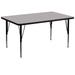 36''W x 72''L Thermal Laminate Activity Table - Adjustable Short Legs