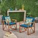 Andora Outdoor Acacia Wood Club Chairs (Set of 2) by Christopher Knight Home