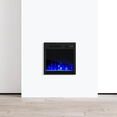 Black 5100BTU 20-inch Wall Mounted/Recessed Electric Fireplace