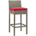 Havenside Home Bocabec Patio Wicker Rattan Bar Stool