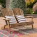 Malibu Outdoor Wood Adirondack Loveseat by Christopher Knight Home - 51.75"L x 35.75"W x 34.25" H