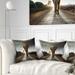 Designart 'Single Walking Elephant' Photography Throw Pillow