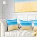 Designart 'Calm Blue Sea and Sky' Seascape Throw Pillow