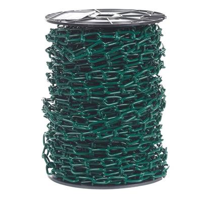 Campbell Chain Double Loop Chain 125 ft. L x 9/64 in. Dia. No. 2/0 Green Carbon Steel