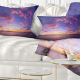 Designart 'Composition of Nature Beautiful Seascape' Modern Landscape Printed Throw Pillow