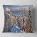 Designart 'Winter Carpathians Panoramic View' Landscape Printed Throw Pillow