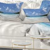 Designart 'Blue Seychelles Island Panorama' Seascape Throw Pillow
