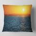 Designart 'Beautiful River View At Sunset' Seashore Throw Pillow