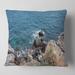 Designart 'Blue Waters at Crimean Peninsula Beach' Seashore Throw Pillow