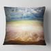 Designart 'Exotic Beach on Cloudy Summer Day' Seashore Throw Pillow