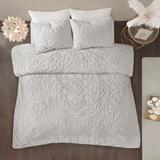 Madison Park Virginia Tufted Cotton Chenille Medallion Duvet Cover Set