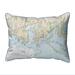 Stonington Harbor, CT Nautical Map Extra Large Zippered Pillow