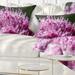Designart 'Pink Little Flowers Close up View' Floral Throw Pillow