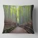 Designart 'Arashiyama Bamboo Path Japan' Forest Throw Pillow