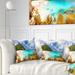 Designart 'Seychelles Beach Panorama' Seascape Photography Throw Pillow