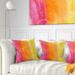 Designart 'Yellow Purple Meet Orange' Abstract Throw Pillow