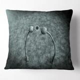 Designart 'Fungus on Leather Surface' Landscape Printed Throw Pillow