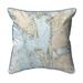 Charlotte Harbor, FL Nautical Map Pillow 18x18